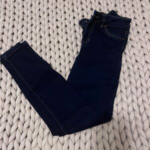 Blue Spice Deep Navy Blue Skinny Jeans with Contrast Stitching